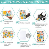 Honoson 9 Pcs Sublimation Journal Pen Set Include 3pcs A5 200 Pages Sublimation Journal 8.3''x 5.7'' White Journal 6 Pcs Sublimation Pens Stationery Supplies for Church Office Travel Supplies Honoson