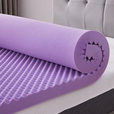 SINWEEK 1.5 Inch Egg Crate Cooling Gel Memory Foam Mattress Topper Full Size, Soft Mattress Pad for Back Pain Relief, Bed Topper, CertiPUR-US Certified