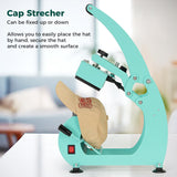 ITEFDTUTNE Hat Heat Press Machine for Caps Inclusive 2pcs Interchangeable Platens (6.7"x3.8", 6.7"x2.5"), Cap Heat Press for Hats Rigid Steel Frame No Stick Digital LCD Timer and Temperature Control ITEFDTUTNE