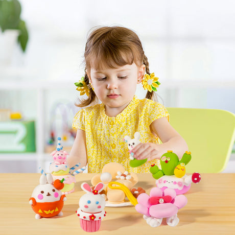 Cutedeer Air Dry Clay Kit, 36 Colors Modeling Clay for Kids, Soft Squishy Molding with Sculpting Tools and Tutorials, Arts Crafts Gift for Boys Girls Cutedeer