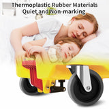 Besitu 4 Inches Stem Caster Wheels, 7/16-Inch Stem Diameter Swivel Casters Set of 4 Heavy Duty TPR Replacement Wheels for Utility Cart Rubbermaid Mop Bucket Shop Vac Weber Grills Besitu