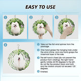 Sublimation Wind Spinner Blanks 8 Inch 4 Pack Wind Spinners Sublimation Blanks with Crystal Pendant Aluminum Metal Wind Spinners for Yard Garden Indoor Outdoor Window Porch Decoration（Round CHONOVO