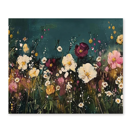 RLTXBUK Vintage Floral Diamond Art Kits, Rustic Cottagecore Wildflower Field Botanical Gem Diamond Painting Art Kits for Adults Kids Beginners, Cottagecore Floral Room Decor 9.8x11.8 Inch RLTXBUK