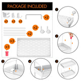 Ronlap 3 Tier Slim Rolling Storage Cart with Wheels Plastic Utility Cart Organizer for Snack Craft Art Postpartum Baby Diaper Nail Makeup in Bathroom Laundry Room Kitchen Bedside Narrow Space, White Ronlap