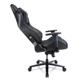 RS Gaming™ Davanti Vegan Leather High-Back Gaming Office Chair, Black/Blue, BIFMA Compliant Realspace