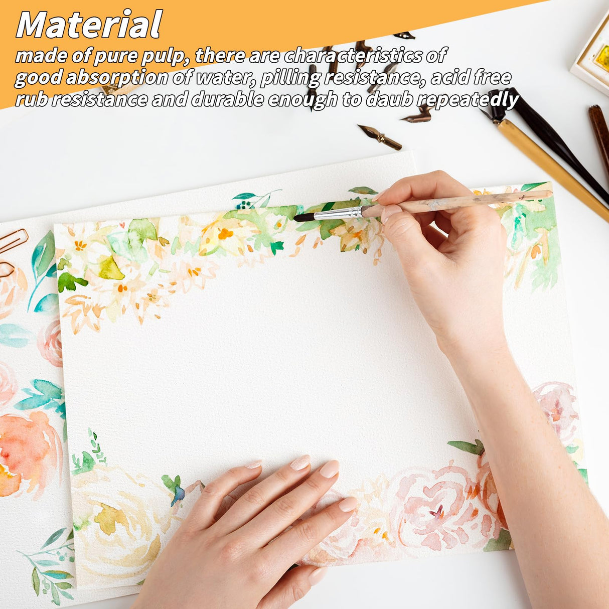 150 Sheets Watercolor Paper Bulk,White Water Color Paper for Kids Child Students Adults Artists Drawing-65LB/180GSM Art Paper-8.5 x 11 inch Painting & Craft Paper, Finger Paints, Watercolor, Tempera Oleitodh