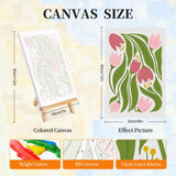 4 Pack Paint by Numbers Kit for Adults with Frame Flower Easy, Framed Paint by Number for Adults Beginner with Wooden Easel, Floral DIY Painting by Numbers Canvas Framed for Home Decor 8 x 12 Inch Okarina