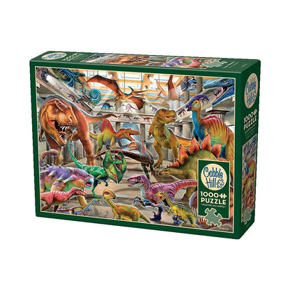 Cobble Hill 1000 Piece Puzzle - Dino Museum - Sample Poster Included