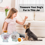 2 Pieces Pet Memorial Urns Sand Keepsake Jar Heart Shaped Glass Urns for Ashes or Hair Teeth Keepsake Loss of Pet Sympathy Gift Gredstar