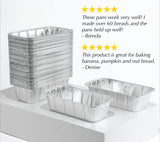 Spare Essentials 2Lb Foil Bread Pans for Baking (65 Pack) Disposable Bread Pans - Perfect for Baking Banana Bread, Cakes & Meatloaf - 2 Pound Aluminum Pans for Food Serving - 8.5" X 4.5" X 2.5" Spare Essentials