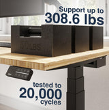 Desky Dual Light Bamboo Standing Desk - 72x30 Electric Standing Desk - Dual Motor, 3 Stage Adjustable Height Desk with 4 presets - Ergonomic Wood Desky