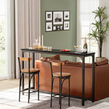 APPOLYN 63" Black Bar Table - Sleek High Top Dining & Pub Table for Stylish Interiors APPOLYN