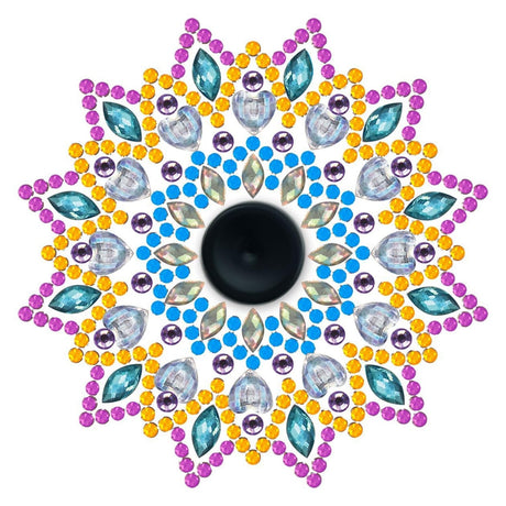 5D DIY Medallion Fidget Spinner Diamond Painting Kit Glow in Dark Crystal Rhinestone Acrylic Decoration Approx 8cm x 8cm Syntego