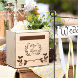 Personalized Wooden Card Box for Wedding Reception Custom Wooden Wedding Card Box Holder with Slot Wedding Money Box Holder with Name and Date Engagement Party Envelope Keepsake Memory Chest Smallduuck