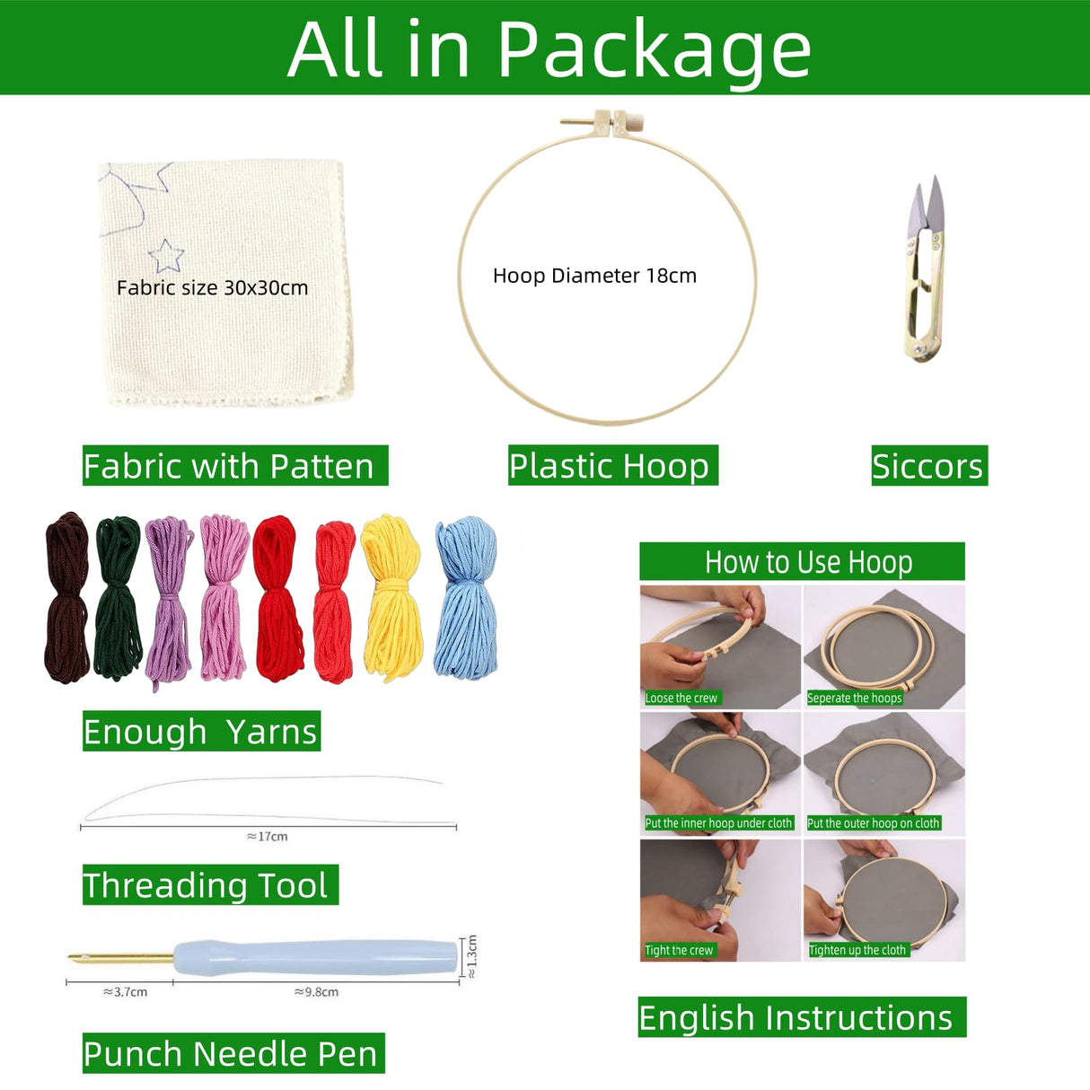 DIY Punch Needle Kits for Beginners Cute Cartoon Highland Cow with Mountain with Hoop Embroidery Punch Needle Starter Craft Set Easy for Adults and Children Festival Gift and Decoration 20x20cm-1 Generic