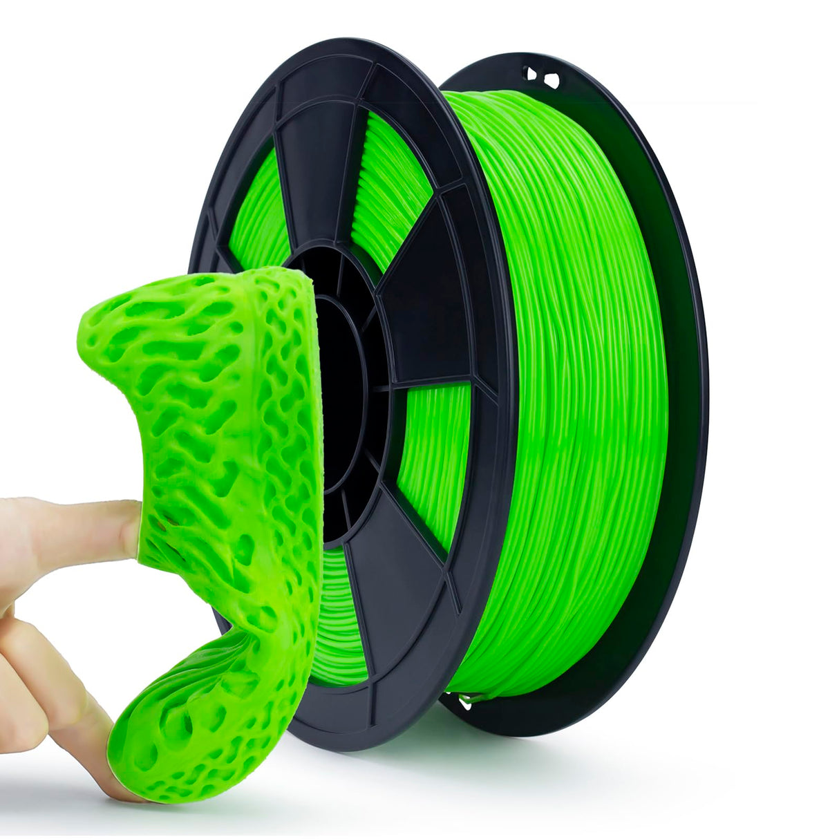 ZIRO TPU Filament 1.75, 3D Printer Filament 1.75mm, Shore 95A Hardness Bright Color TPU, Flexible Soft Printing Material, 0.8KG/1.8lbs Spool, Fit Most 3D FDM Printers, Green ZIRO