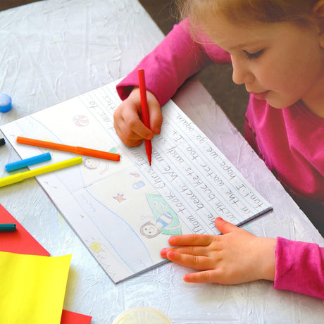 Bright Creations 6 Pack of Blank Books for Kids to Write Stories, Make your Own Comic, Journal, or Book, Paperback (6 Colors, 12 Sheets/24 Pages, 5.5x8.5 in) Bright Creations