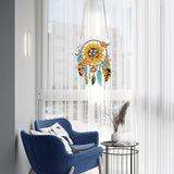 Sunflower Dream Catcher Diamond Painting Kit Ornament with Hanging Chain DIY Diamond Art Hanging Pendant Paint by Number Stained Glass Wall Art for Adults Home Wall Decor Gift AiYuanzsh