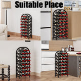 Dazioter Wine Rack Freestanding Floor Metal Holders Stands Organizer Storage 23 Bottles Black Dazioter