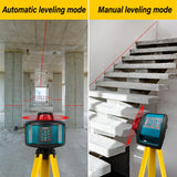 Takamine Rotary Laser Level Kit, Red Beam 635nm Wavelength, 800M Measuring Range, Horizontal/Vertical Self-Leveling, 5 Scan Angle and Rotation Speed Adjustment, Includes Remote Control, Receiver. Takamine