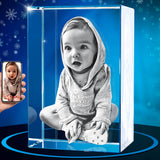ArtPix 3D Crystal Photo, Christmas Customized Gifts for Women, Her, Wife, Men, Mom, Great Xmas Personalized Gift With Your Own Photo, Custom 3D Picture Rectangle, Couples Gifts ArtPix 3D