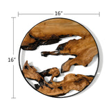 WELLAND Cedar Wood 16'' Wall decoration Ornaments, Hanging Decoration, irregular shape décor for Home, Living Room, Bedroom WELLAND