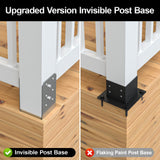 FMhotu 4"x 4" Post Base, 2Pcs Stainless Steel Adjustable Post Anchor Bracket (Internal 3.5 x 3.5), Adjustable Post Base for Pavilion Deck Porch Handrail Railing Support Decorative Anchor Plate FMhotu