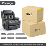 EZZUP Lay Flat Lift Recliner Chair with Massage & Heat for Elderly People, Electric Power Lift Chair w/Dual Motor, 2 Stainless Steel Cup Holders and 2 Remote Controls, Breathable Faux Leather Grey EZZUP