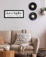 And So Together They Built a Life They Loved Sign Wall Decor: Rustic Farmhouse Wall Decor Above Bed for Bedroom Aesthetic Inspirational Quotes Family Signs Framed Master Bedroom Signs 6" x 14.5" HLJ ART