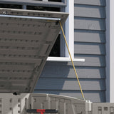 Craftsman Horizontal Shed, Compact Outdoor Storage System, 34 Cu. Ft. Capacity, Made in USA - Lockable Multi-Wall Resin Organizer for Garbage Cans, Garden Tools, Bins, Bikes and Yard Equipment CRAFTSMAN