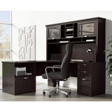 Realspace® Magellan Performance 71"W L-Shaped Corner Desk, Espresso Realspace
