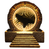 Starlight-gate Ring Mirror Time Tunnel Infinity Mirror Modelling 3D Night Light LED Table Lamp Collectable Gift Gaming Sculpture Home Decor (Led Light) brableewear