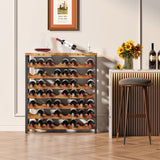 Homeiju 56-Bottle Freestanding Wine Rack, Wooden Wine Rack Storage Shelf, Stackable Wine Bottle Rack with Tabletop for Living Room,Kitchen or Wine Homeiju