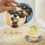 cupmod Cute Dog Diamond Art Painting Coasters Kit, 8 Pieces Puppy Diamond Art Coasters with Holder, DIY Dog Diamond Coasters for Beginners cupmod