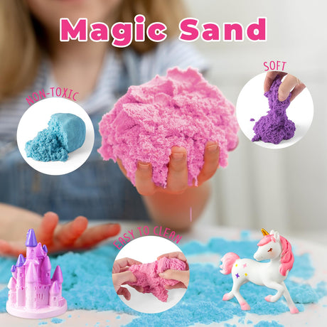 JOYEEMAX Unicorn Light-Up Terrarium Kit for Kids - LED Night Light Birthday Gift for Girls Ages 4 5 6 7 8-12 Year Old - Unicorn Toys for Girls - DIY Arts and Crafts Kit for Kids - Best Girls Presents JOYEEMAX