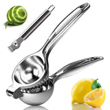 Monkkino Lemon Squeezer, Lemon Squeezer Juicer, Citrus Juicer Handheld, Lemon Juicer, Stainless Steel Juicer Hand Press, Manual Citrus Press w/Zester MONKKINO