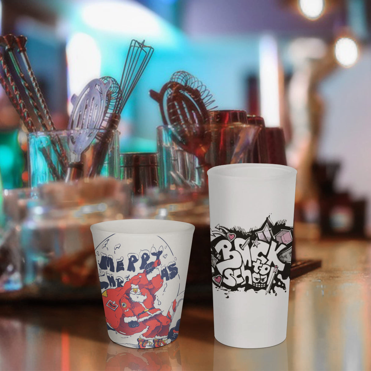 sweet grain Sublimation Frosted Shot Glasses with Heavy Base 1.5oz The Sublimation Blanks Shot Glass for Whiskey, Tequila, Vodka (24 Pack) sweet grain