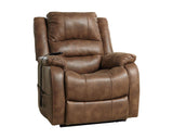 Signature Design by Ashley Yandel Faux Leather Electric Power Lift Recliner for Elderly, Brown Signature Design by Ashley