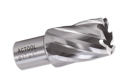 ACTOOL 1" Diameter × 1" Depth of Cut HSS ANNULAR Cutter with 3/4'' Weldon Shank ACTOOL
