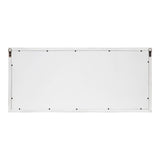 Kate and Laurel Jackson Casual Farmhouse Solid Wood 10 Windowpane Mirror with Distressed Black Metal Shelf, 40x18, Coastal White Kate and Laurel