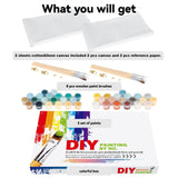 EFOTIML Paint by Numbers Kit for Adults Beginners & Kids Ages 8-12,2 Pack 16x20 inches Canvas for Painting Kits for Adults in Colorful Box(Without Frame)-Snow Mountain and Lake(2PCS) EFOTIML