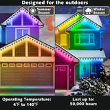 Permanent Outdoor RGB Lights,Waterproof Smart LED Eaves Lights with App/Remote Control,for Christmas and All Holiday Decor,Daily and Accent Lighting,House Roof and Garden Lighting (200FT) SINLEY