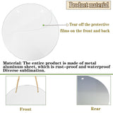 4 pcs Metal Sublimation Door Hanger Blanks,10 inch Round Unfinished Sign Blank,Sublimation Door Decorations Hanging,Sublimation Ornament Blanks,Door Decor Sublimation Metal Sign Blanks Guyuewey