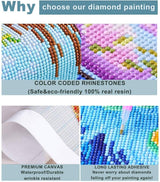 5D DIY Diamond Art Painting Virgin Mary Full Round Drill Embroidery for Wall Decoration 12X16 inches WoodArtSupply