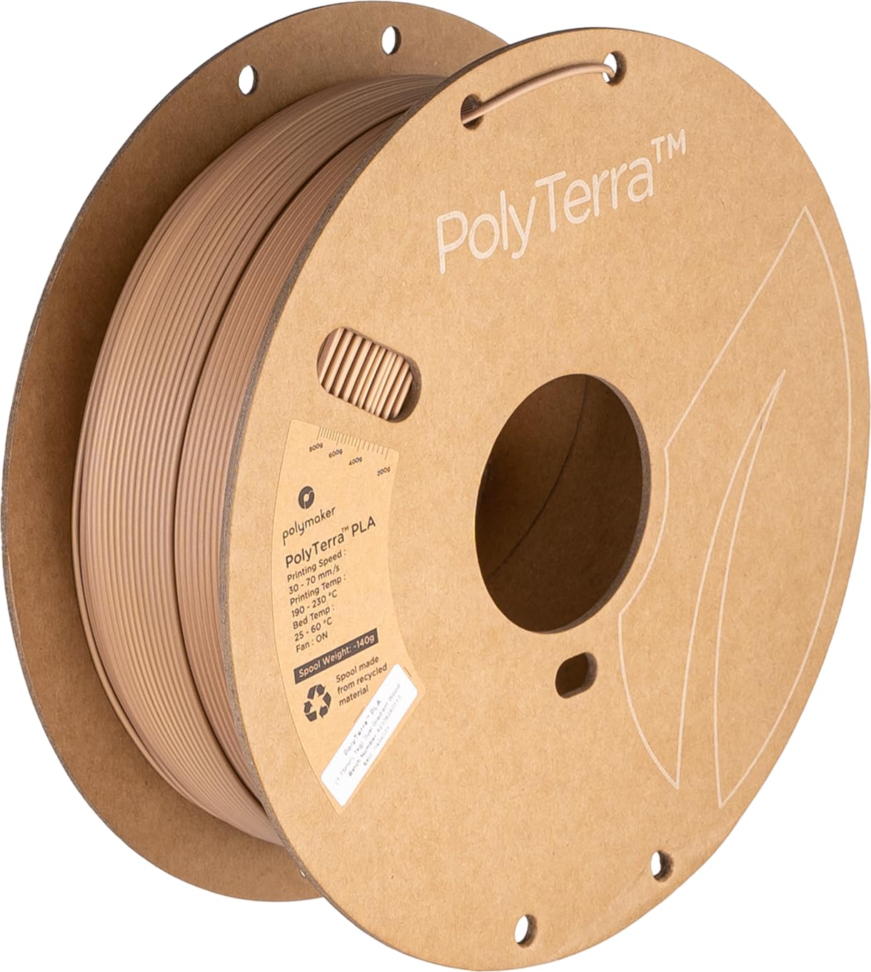 Polymaker Dual Color Matte PLA Filament 1.75mm Gradient Wood, Coextrusion 1.75 PLA 3D Printer Filament 1kg - Experience a Unique Dichromatic Matte Finish with PolyTerra PLA 1.75mm (+/- 0.03mm - WoodArtSupply