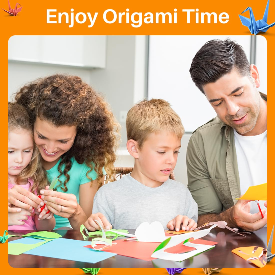 Opret Origami Paper Large, 100 Sheets 9.8x9.8 inch 25x25 cm Origami Paper 50 Vivid Colors Single Sided for Arts and Crafts Projects Opret