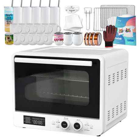 ProSub Large 40L Convection Dye-Sublimation Oven Deluxe Bundle for Cups & Tumblers ProSub