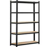 Topeakmart 5-Tier Utility Shelves, Metal Storage Shelves Garage Shelving Unit Adjustable Garage Storage Shelves Storage Racks Heavy Duty Shed Shelving- Black, 35.5 x 12 x 71 Inch Topeakmart