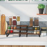 2 Pack 3 Tier Expandable Spice Rack Organizer (13.8” to 26”)Display Riser Stand, Kitchen Cabinet Countertop Pantry Coffee Bar Display Shelf for Spice, Liquor, Perfume, Makeup, Figure, Dolls Collection VOKEEH
