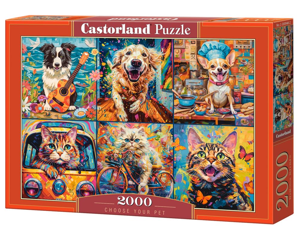 CASTORLAND 2000 Piece Jigsaw Puzzles, Choose Your Pet, Animal Jigsaw, Adult Puzzle, Castorland Castorland